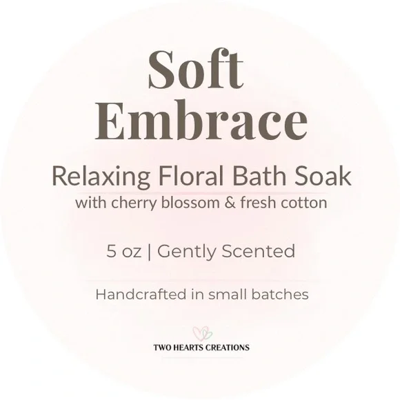 Soft Embrace Bath Soak 5 oz Cherry Blossom Fresh Cotton Spa Gift - Picture 4 of 5